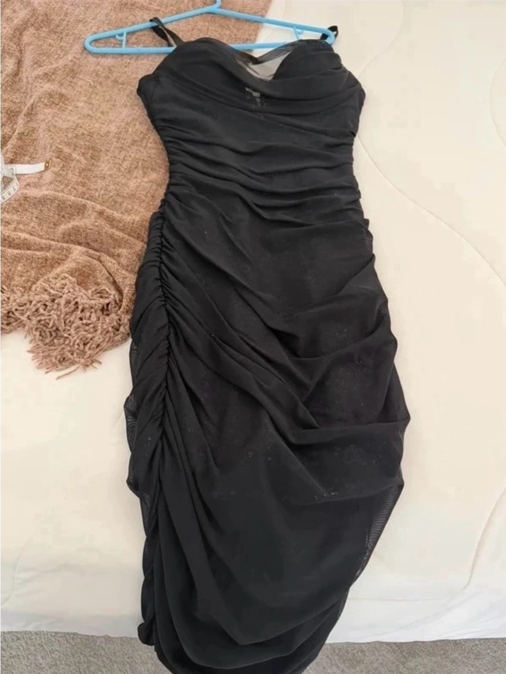 Ta3 Black Strapless Ruched Cocktail Dress $248 MSRP